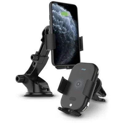 Elago Wireless Car Fast Charger with Car Mount Black